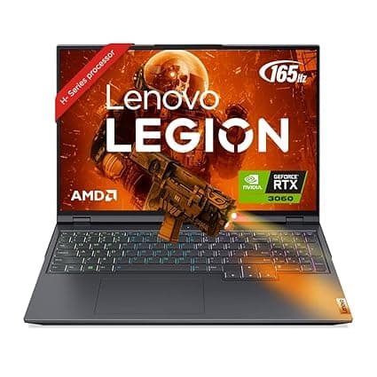Lenovo Legion 5 Pro AMD Ryzen 7 6800H 16" (40.64cm) 500nits WQXGA Gaming Laptop (16GB/1TB SSD/6GB RTX 3060/165Hz/Win11/Office/RGB Backlit/3Yr Warranty/3months Game Pass/Storm Grey/2.49Kg), 82RG009AIN