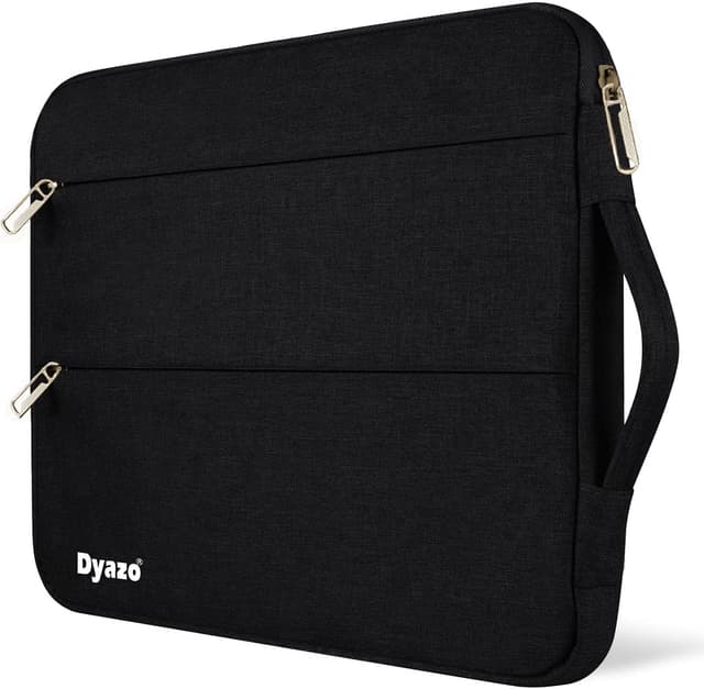 Dyazo Water Resistant 14.1 Inch Laptop Sleeves Case Cover with Handle & 2 Front Accessories Pocket Compatible for Mac Book Pro, Lenovo, Hp, Mi, Dell & Other Notebooks Up to 14 Inches (Black)